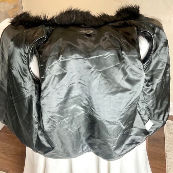 DONNA SALYERS FABULOUS FURS FAUX FUR FULL ZIP MULTICOLORED VEST SIZE XL - Picture 9 of 14